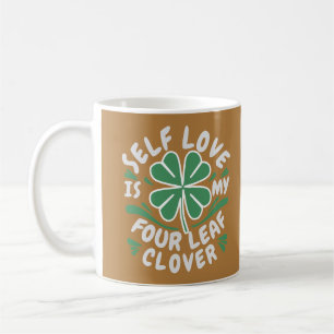 Självständig Kärlek Fyrklöver motivation Kaffemugg