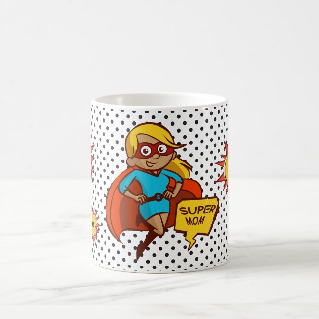 Självständig popkonturillustration kaffemugg (Center)
