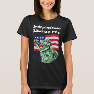Självständighet saurus Rex 4 juli dag staty av T Shirt