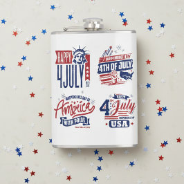 Självständighetsanda Fjärde juli Fickplunta