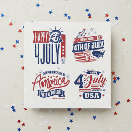 Självständighetsanda Fjärde juli Pappersservett