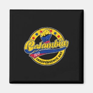 Självständighetsdag Colombias flagga Retro Vintage Magnet