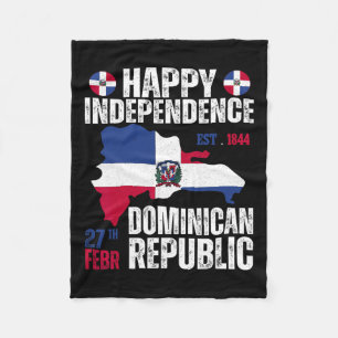 Självständighetsdag Dominikanska republiken Flagga Fleecefilt