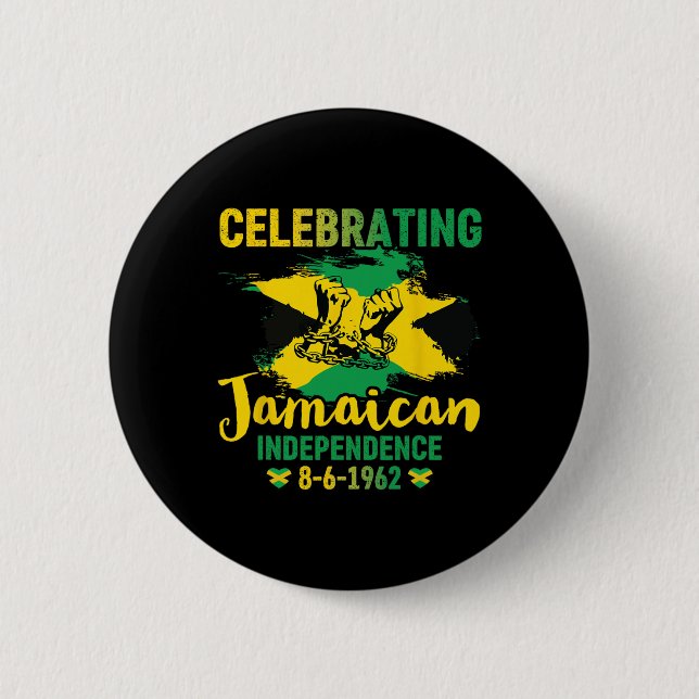 Självständighetsdag firande stolt jamaican 1962  knapp (Framsida)