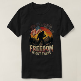 Självständighetsdag frihet: Bigfoot Patriotiska So T Shirt