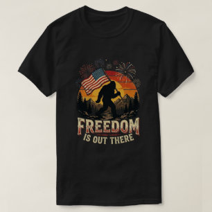 Självständighetsdag frihet: Bigfoot Patriotiska So T Shirt