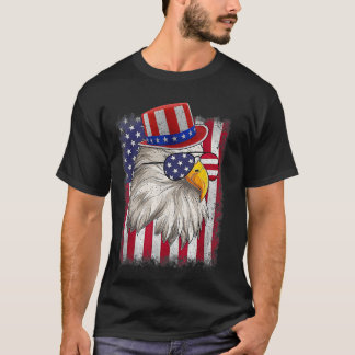 Självständighetsdag Glad 4:e Juli Design Vintage T Shirt