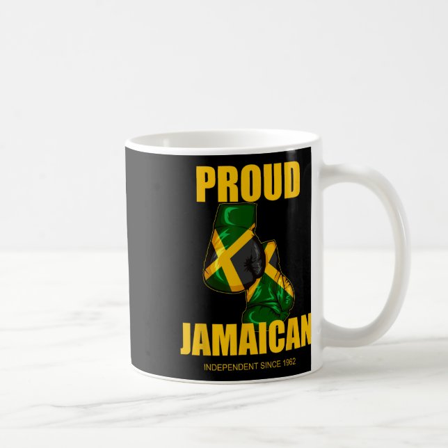 Självständighetsdag Stolta jamaicanska boxningsärm Kaffemugg (Höger)