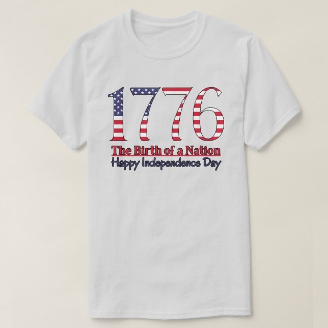 Självständighetsdagen 1776 t shirt (Design framsida)
