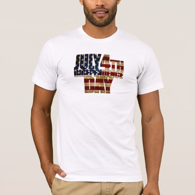 Självständighetsdagen 4 juli 002 t shirt (Framsida)
