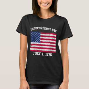 Självständighetsdagen 4 juli 1776 Amerikansk flagg T Shirt