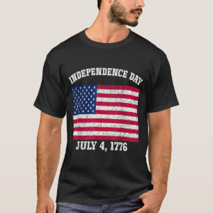 Självständighetsdagen 4 juli 1776 Amerikansk flagg T Shirt