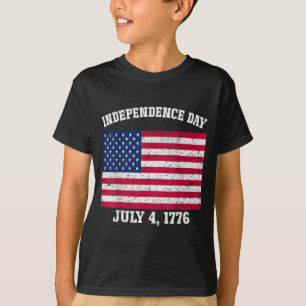 Självständighetsdagen 4 juli 1776 Amerikanska flag T Shirt
