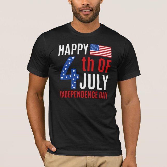 Självständighetsdagen 4 juli t shirt (Framsida)