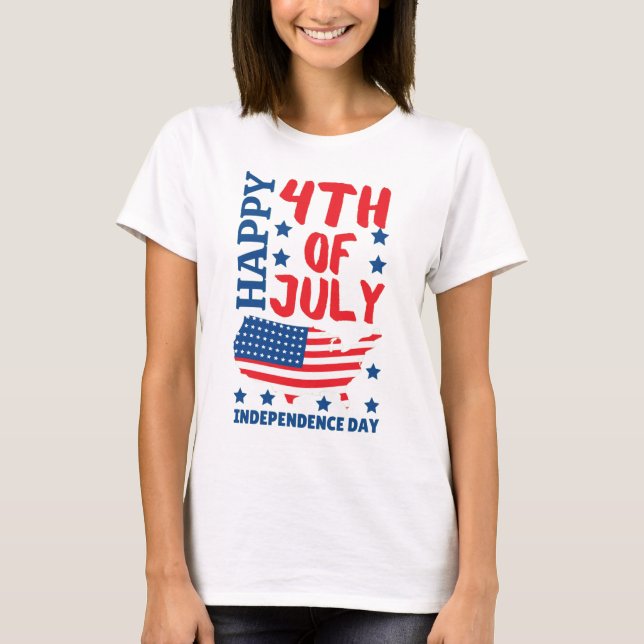 SJÄLVSTÄNDIGHETSDAGEN 4 JULI T SHIRT (Framsida)