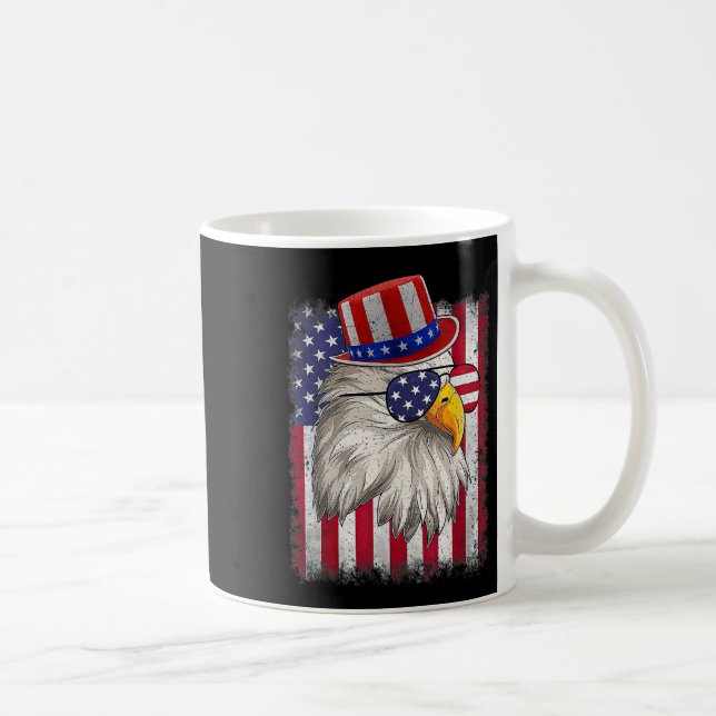 Självständighetsdagen Glad 4:e Juli Design Vintage Kaffemugg (Höger)