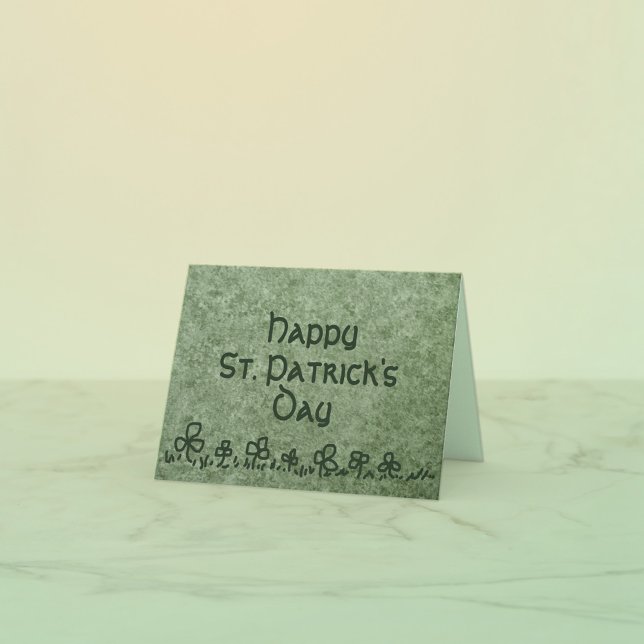 Självständighetsdagen-kort med Shamrock-kantdesign Kort (Skapare uppladdad)