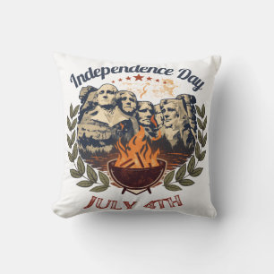 Självständighetsdagen Mount Rushmore 4 juli Kudde