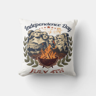 Självständighetsdagen Mount Rushmore 4 juli Kudde