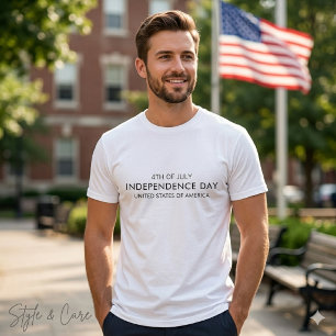 Självständighetsdagen Snygg typsnitt T Shirt