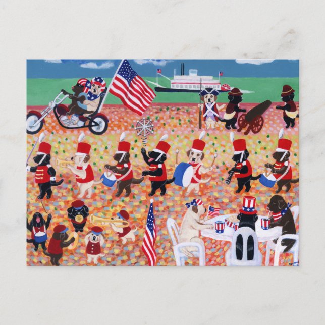 Självständighetsdagens labradorer vykort (Framsida)