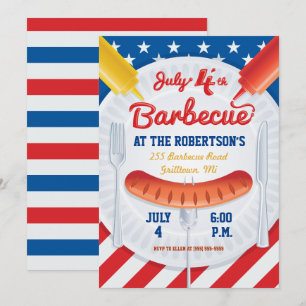 Självständighetsdags grillfest inbjudan