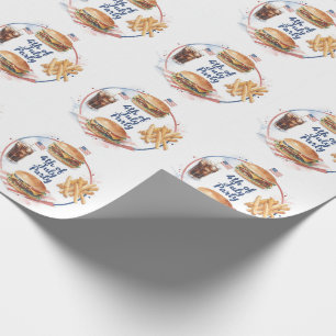 Självständighetsdags grillfest med korv presentpapper