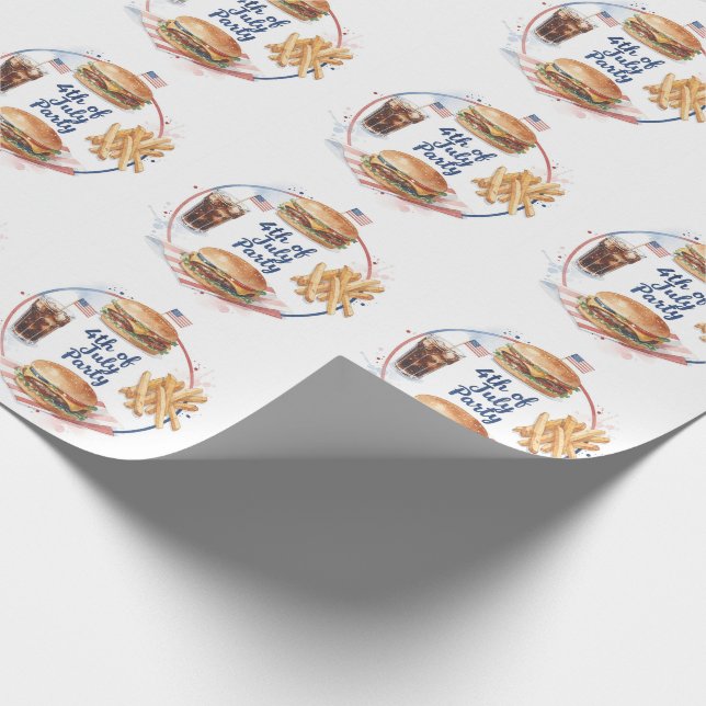 Självständighetsdags grillfest med korv presentpapper (Hörn)