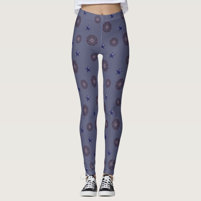 Självständighetsdagstights med kopplingar leggings (Framsida)