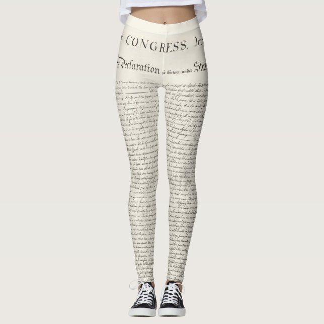 Självständighetsförklaring Amerika 4 juli Leggings (Framsida)