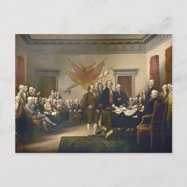 Självständighetsförklaring av John Trumbull 1819 Vykort (Framsida)