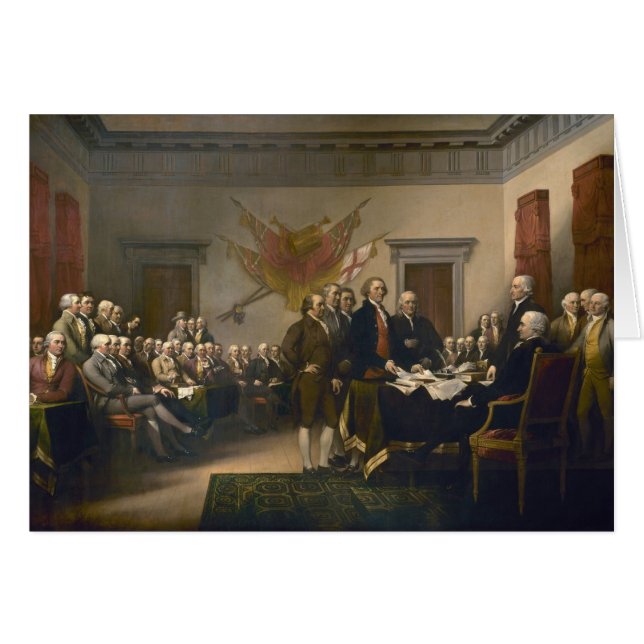 Självständighetsförklaring av John Trumbull Hälsningskort (Framsidan Horizontal)