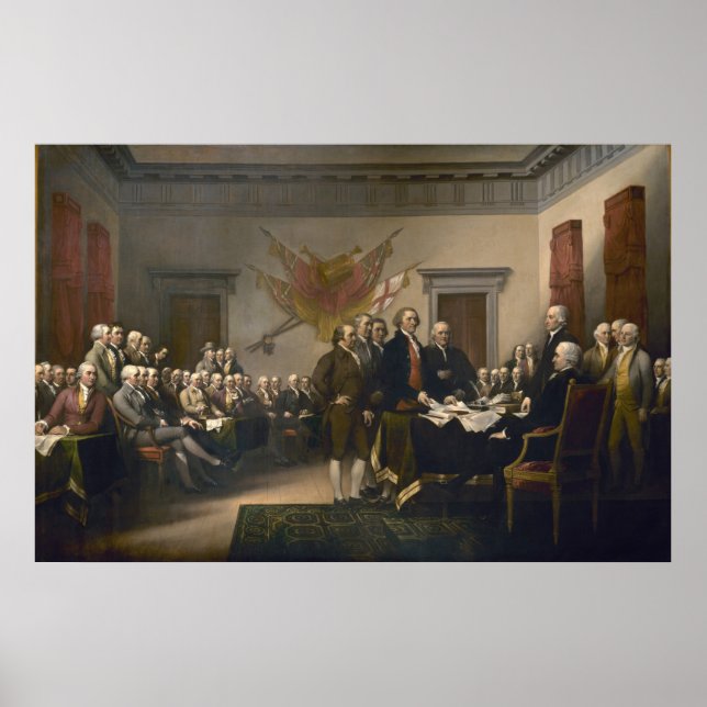 Självständighetsförklaring av John Trumbull Poster (Framsidan)