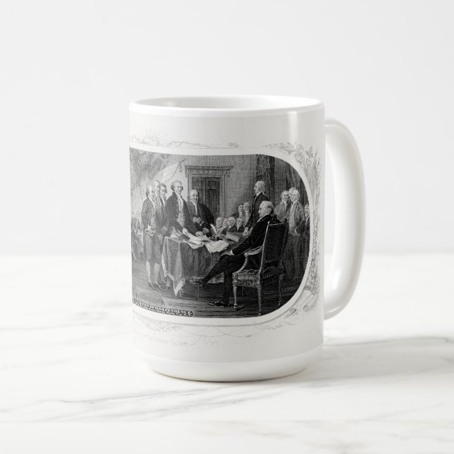 Självständighetsförklaring: Bill $2, Etching Kaffemugg (Framsida höger)