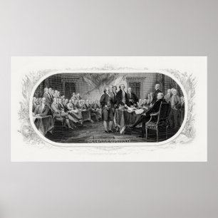 Självständighetsförklaring: Bill $2, Etching Poster