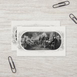 Självständighetsförklaring: Bill $2, Etching Visitkort