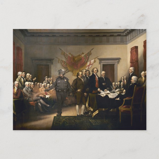 Självständighetsförklaring för gaskort vykort (Framsida)