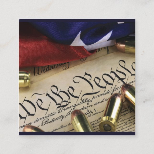 Självständighetsförklaring Fyrkantigt Visitkort (Framsida)