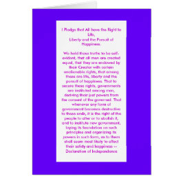 Självständighetsförklaring Gibney The MUSEUM Zaz Hälsningskort