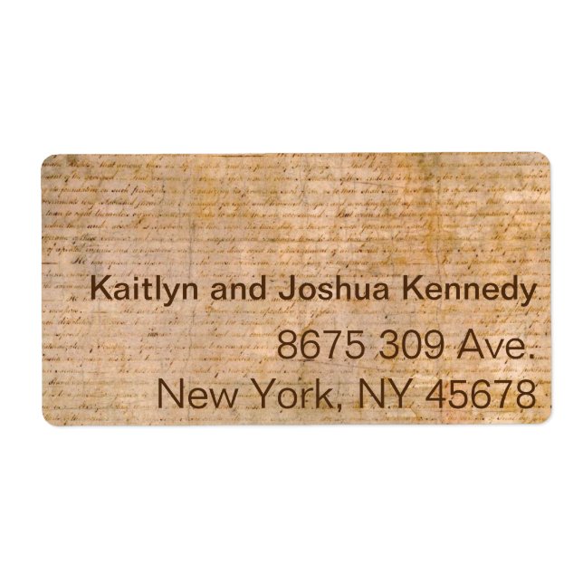 Självständighetsförklaring 📜 historiska parchmen fraktsedel (Framsidan)