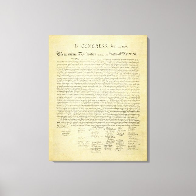 Självständighetsförklaring Kanvastrycket Canvastryck (Framsida)
