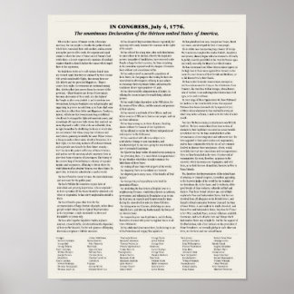 Självständighetsförklaring - klassrummets poster