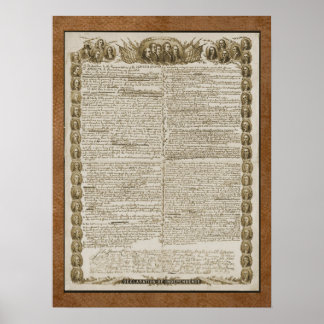Självständighetsförklaring med Founding fathers Poster