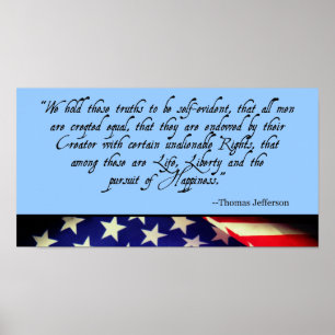 Självständighetsförklaring USA flagga Motif Pos Poster