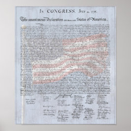 Självständighetsförklaring USA:s historieklassrum Poster