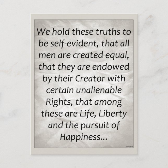 Självständighetsförklaring Vykort (Framsida)