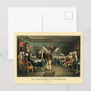 Självständighetsförklaringen, 1850, Återställd Vykort