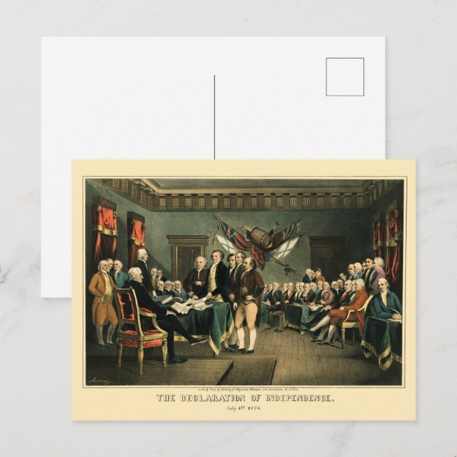 Självständighetsförklaringen, 1850, Återställd Vykort (Fram/baksida)