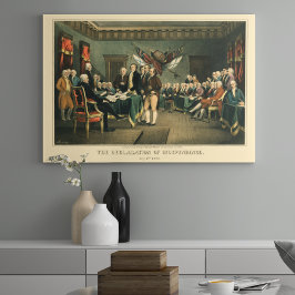 Självständighetsförklaringen, 1850, återupprättad canvastryck