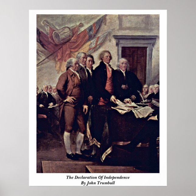 Självständighetsförklaringen av John Trumbull Poster (Framsidan)